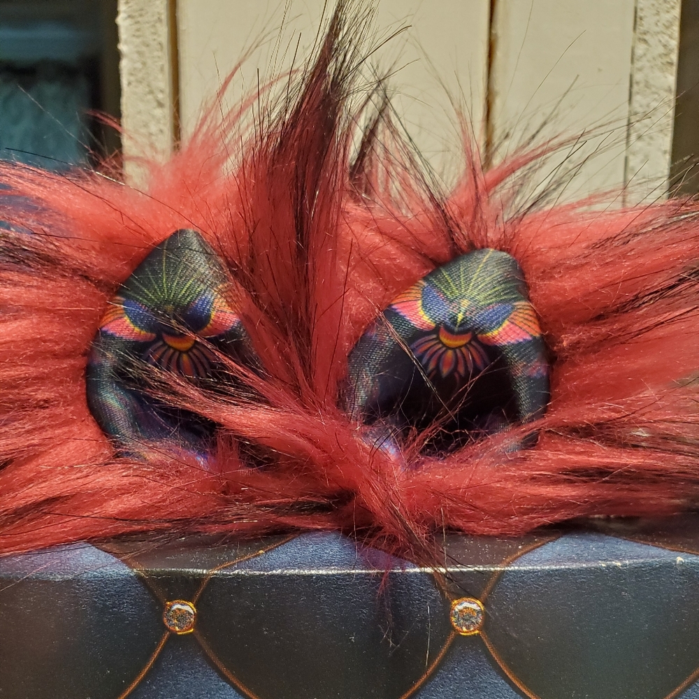 Kritter klips- faux  Fur Red Ear hair clips - Women Accessorie